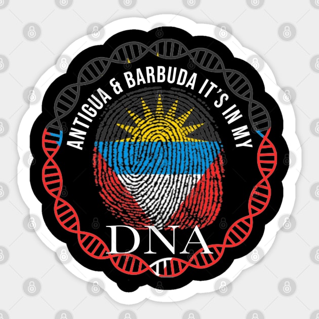 Antigua And Barbuda Its In My DNA - Gift for Antiguan or Barbudan From Antigua And Barbuda Sticker by Country Flags